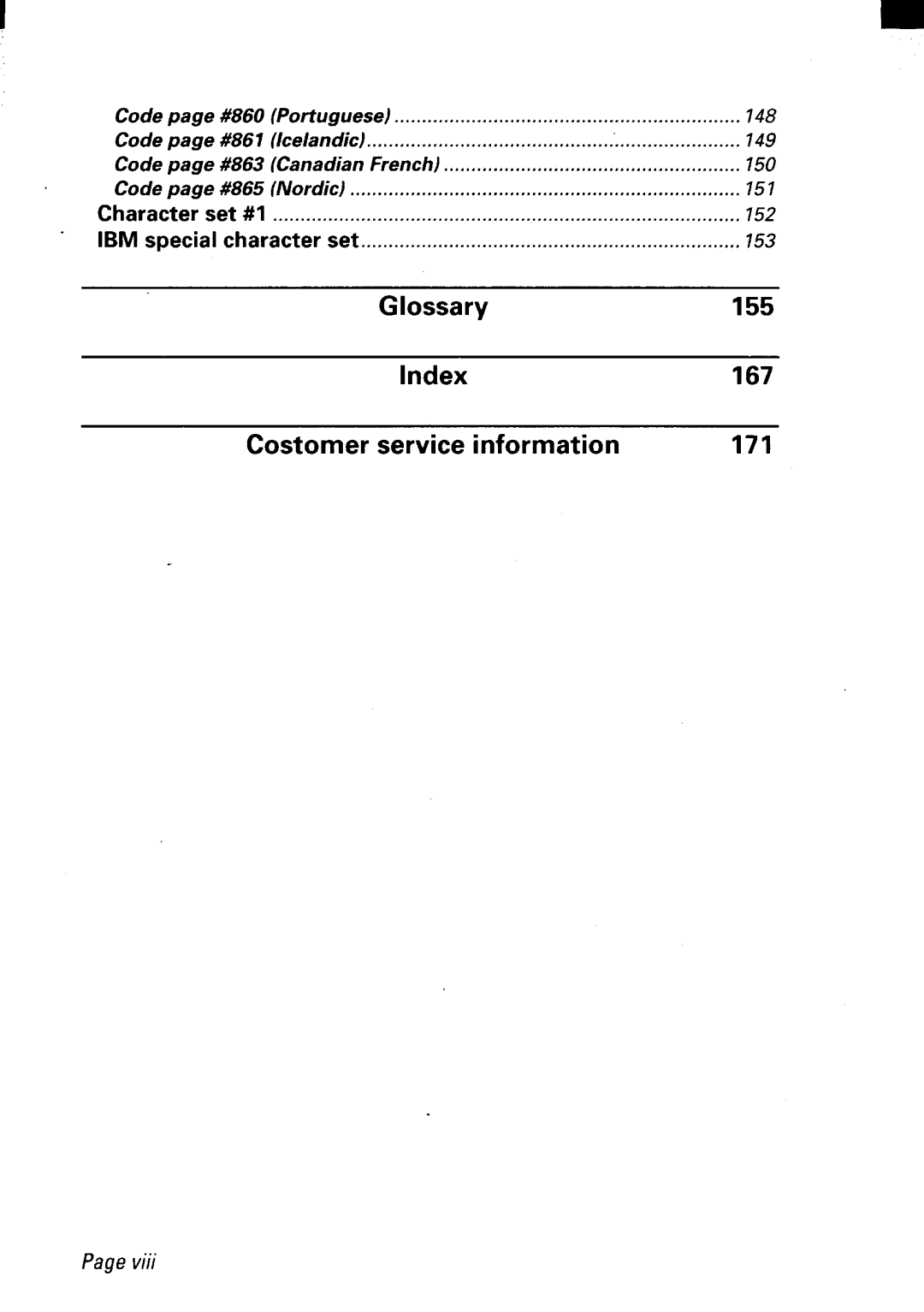 Star Micronics LC24-300 user manual Glossary 155 Index 167 Costumer Service information 171 