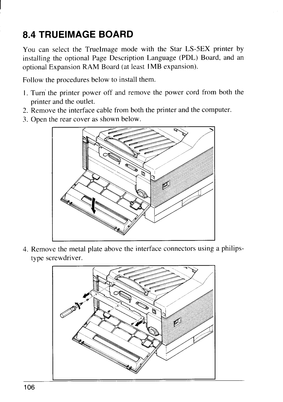 Star Micronics LS-5 EX, LS-5 TT operation manual Trueimage Board 