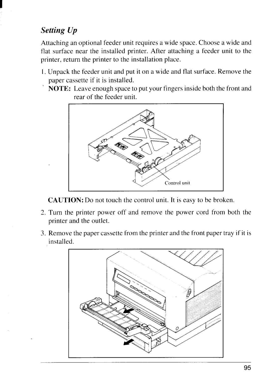 Star Micronics LS-5 TT, LS-5 EX operation manual Setting Up 