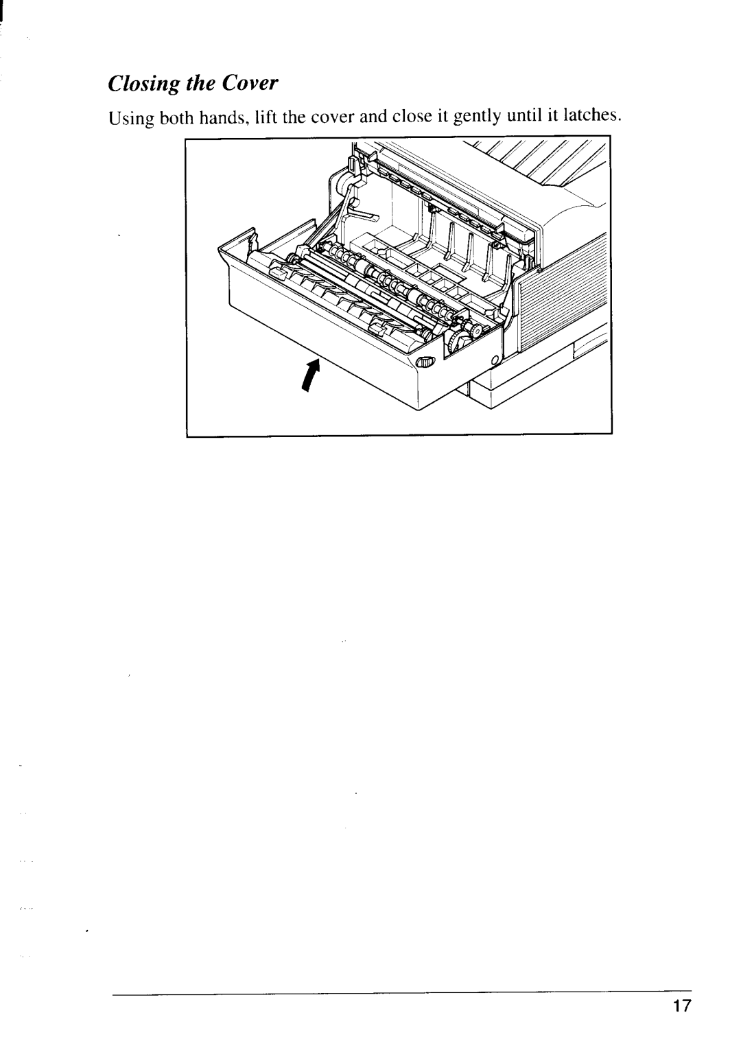 Star Micronics LS-5 TT, LS-5 EX operation manual Closing the Cover 