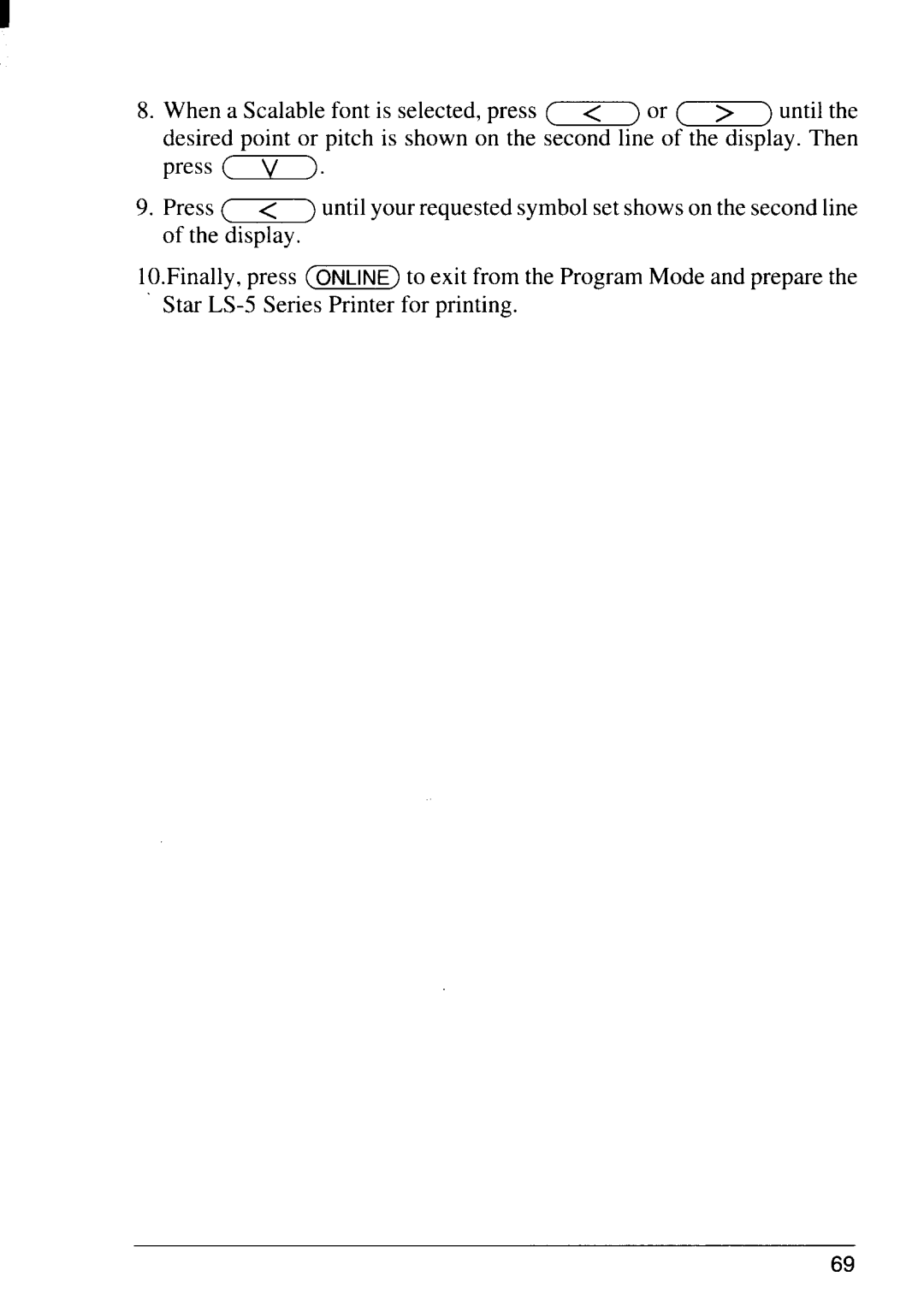 Star Micronics LS-5 TT, LS-5 EX operation manual T d 