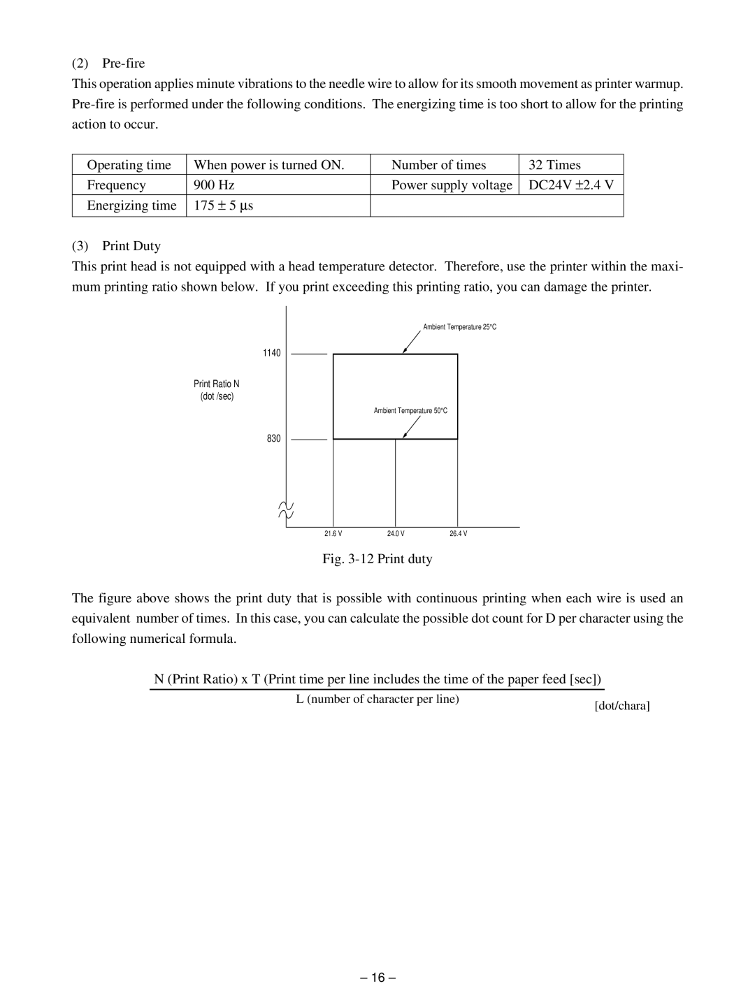 Star Micronics MP111MP-24G-A, MP115MP-24G-A operation manual Number of character per line Dot/chara 