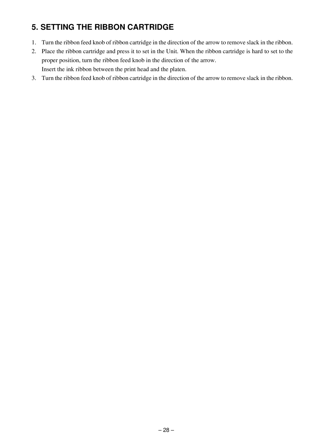 Star Micronics MP111MP-24G-A, MP115MP-24G-A operation manual Setting the Ribbon Cartridge 