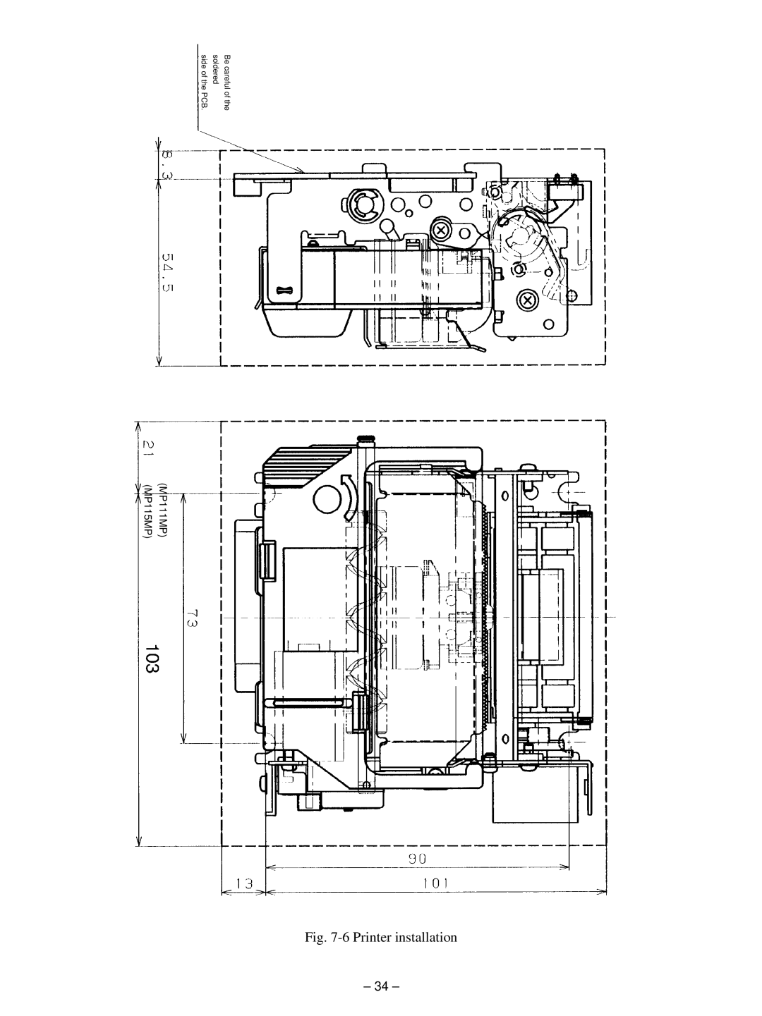 Star Micronics MP111MP-24G-A, MP115MP-24G-A operation manual Printer installation 