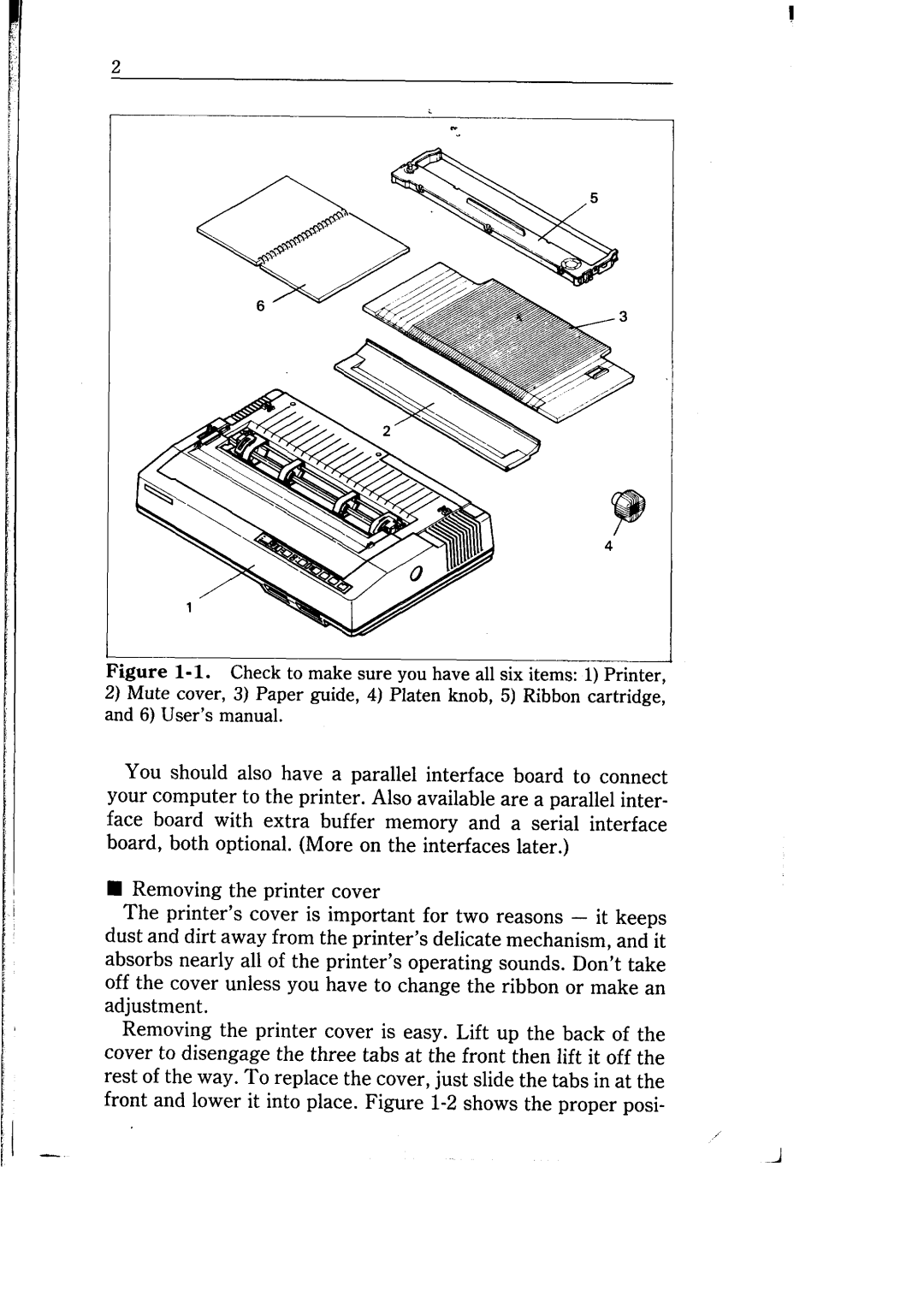 Star Micronics NB-15 user manual Removing the printer cover 
