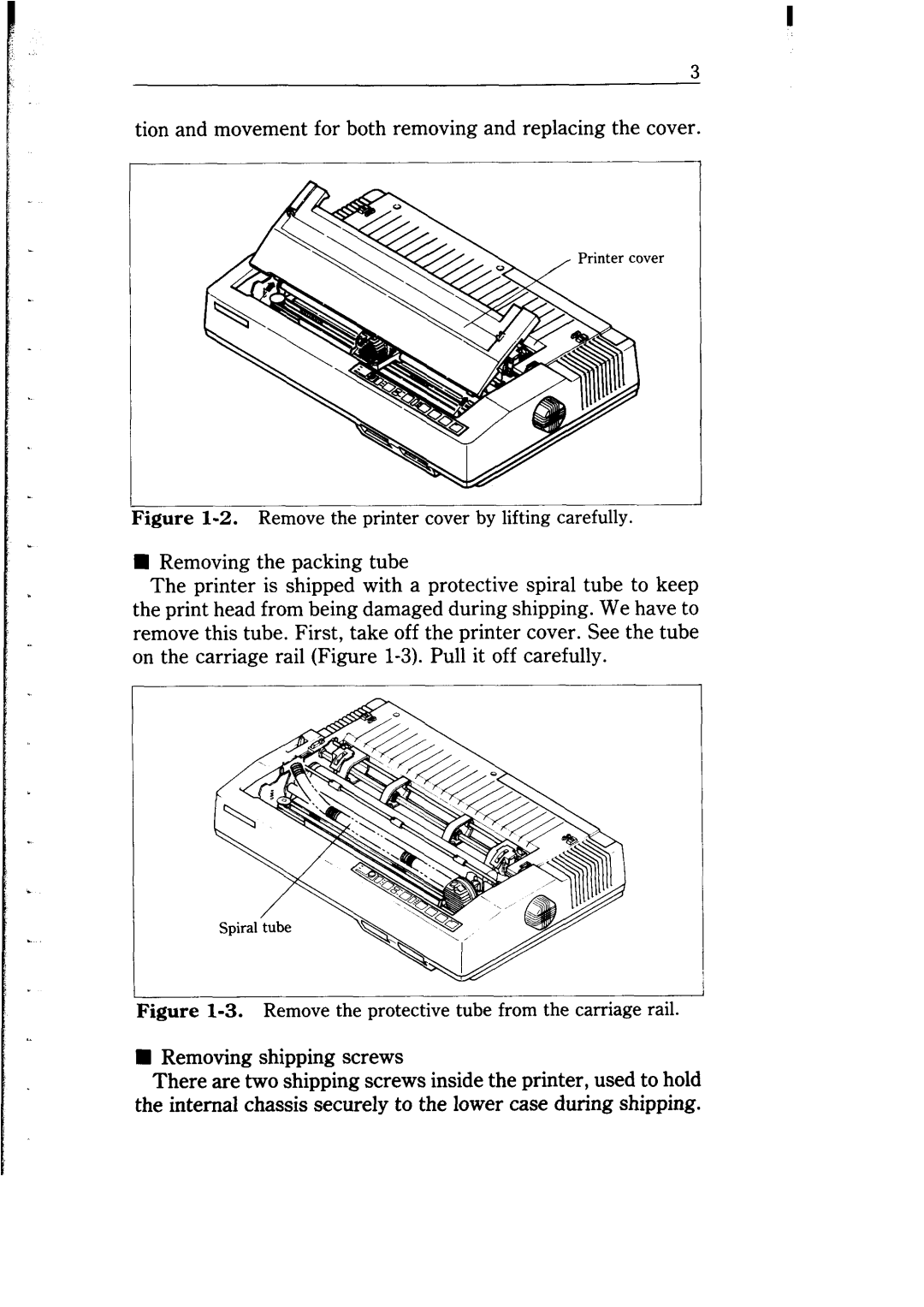 Star Micronics NB-15 user manual Tion and movement for both removing and replacing the cover 