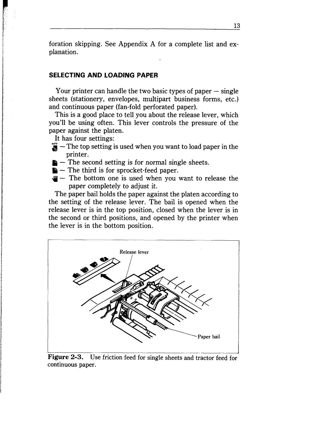 Star Micronics NB-15 user manual Selecting and Loading Paper 