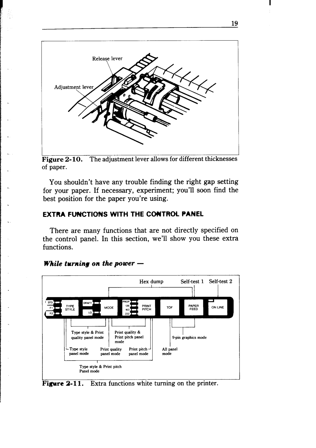 Star Micronics NB-15 user manual While trrnirrgon the power 