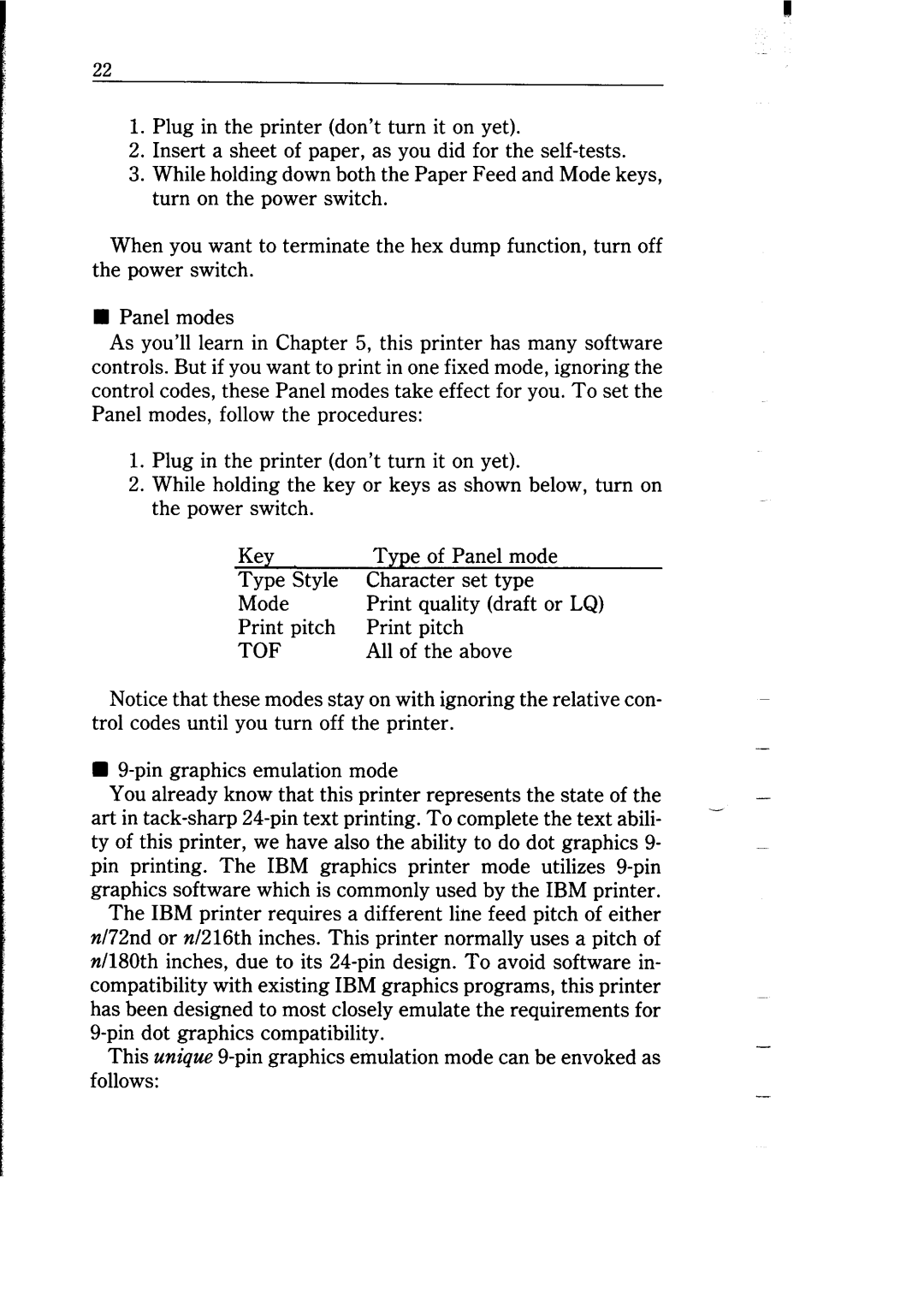 Star Micronics NB-15 user manual Tof 