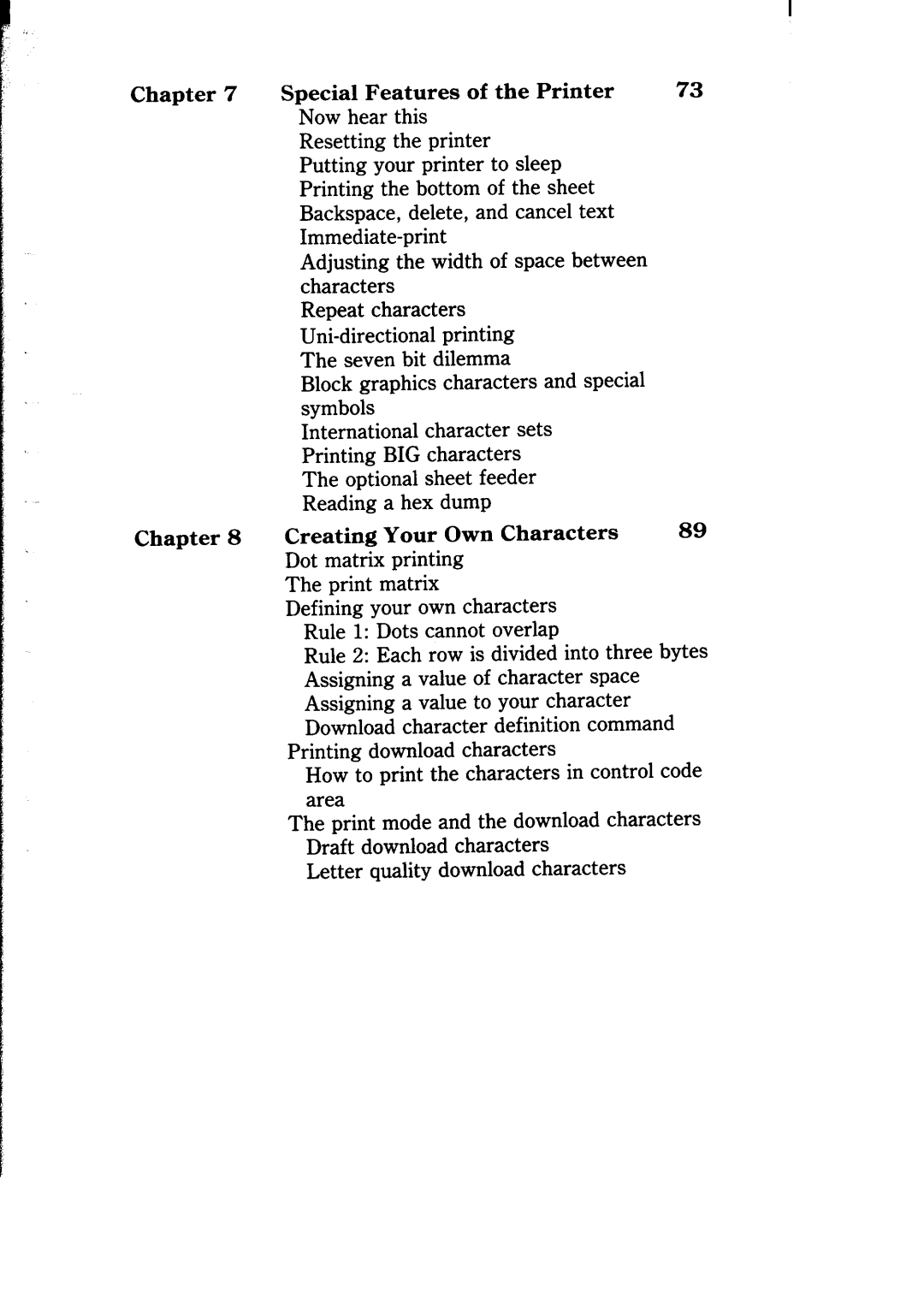 Star Micronics NB-15 user manual Chapter Special Features of the Printer 