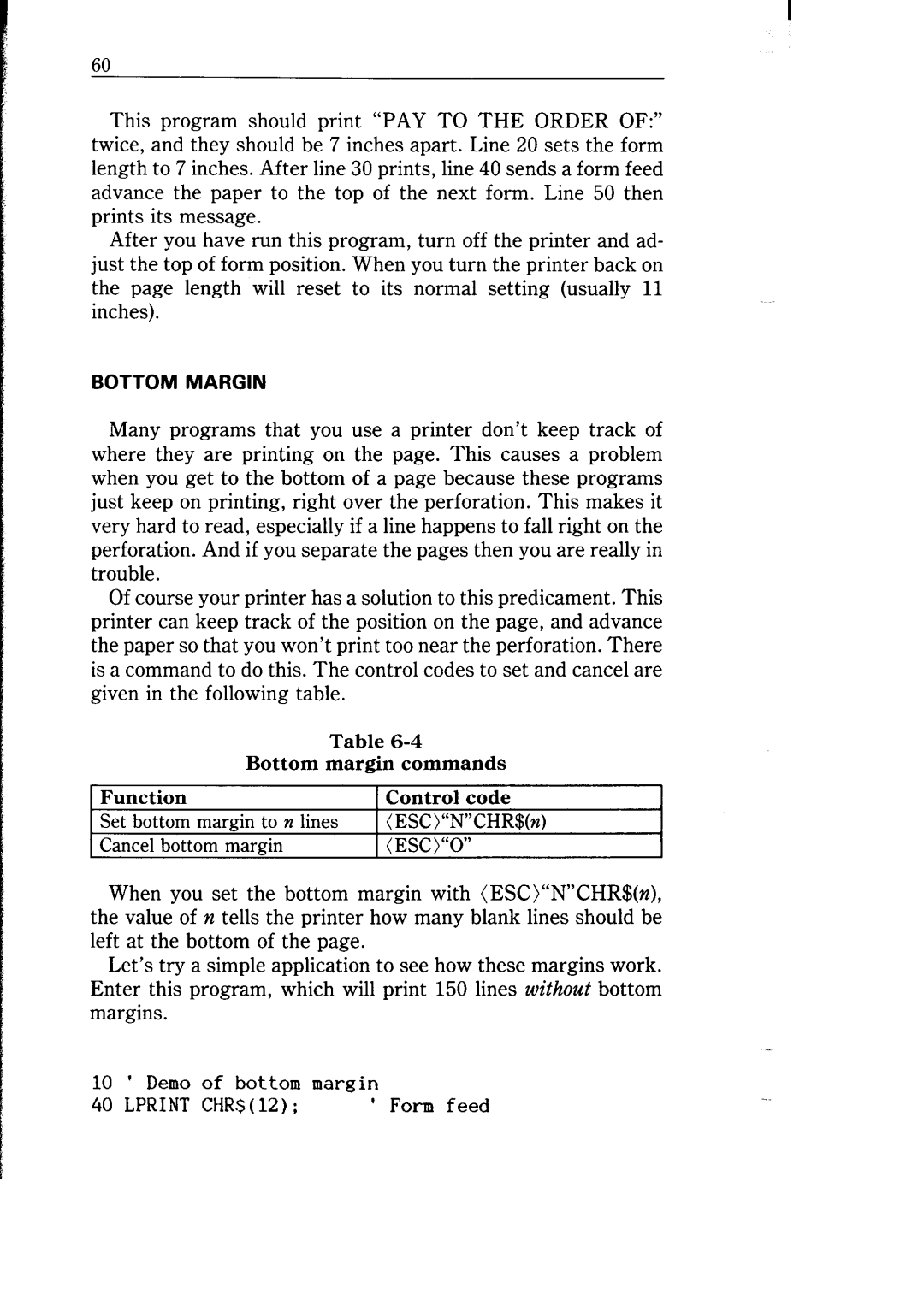 Star Micronics NB-15 user manual ESCNCHR$n 