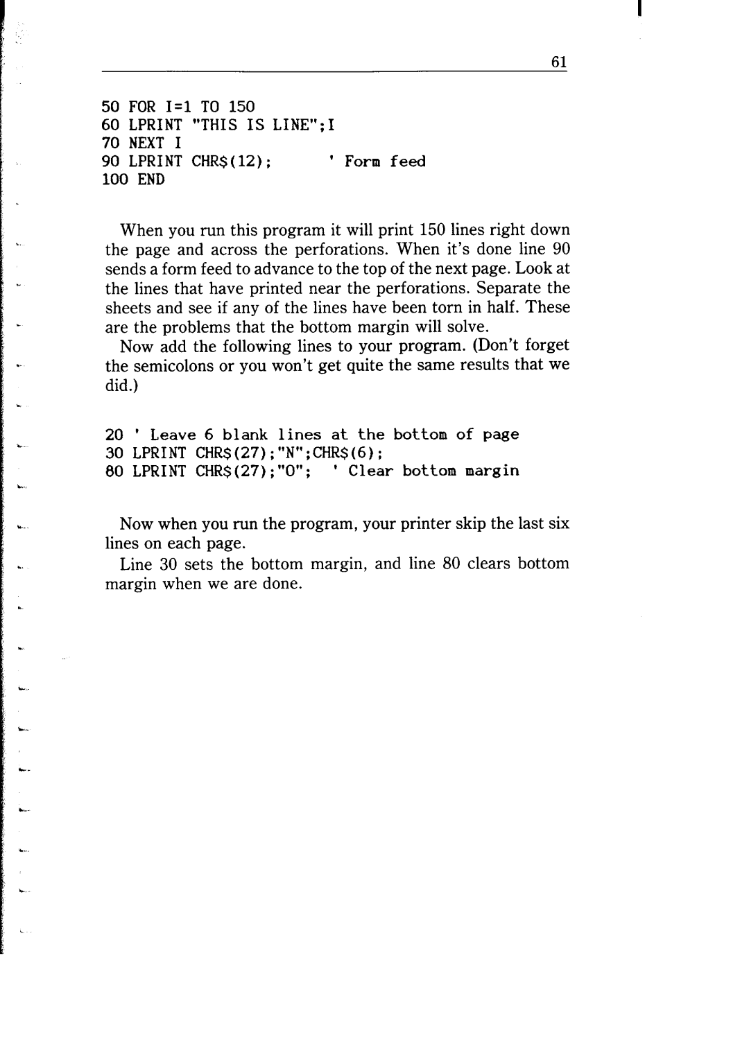 Star Micronics NB-15 user manual Lprint this is LINE1 Next 