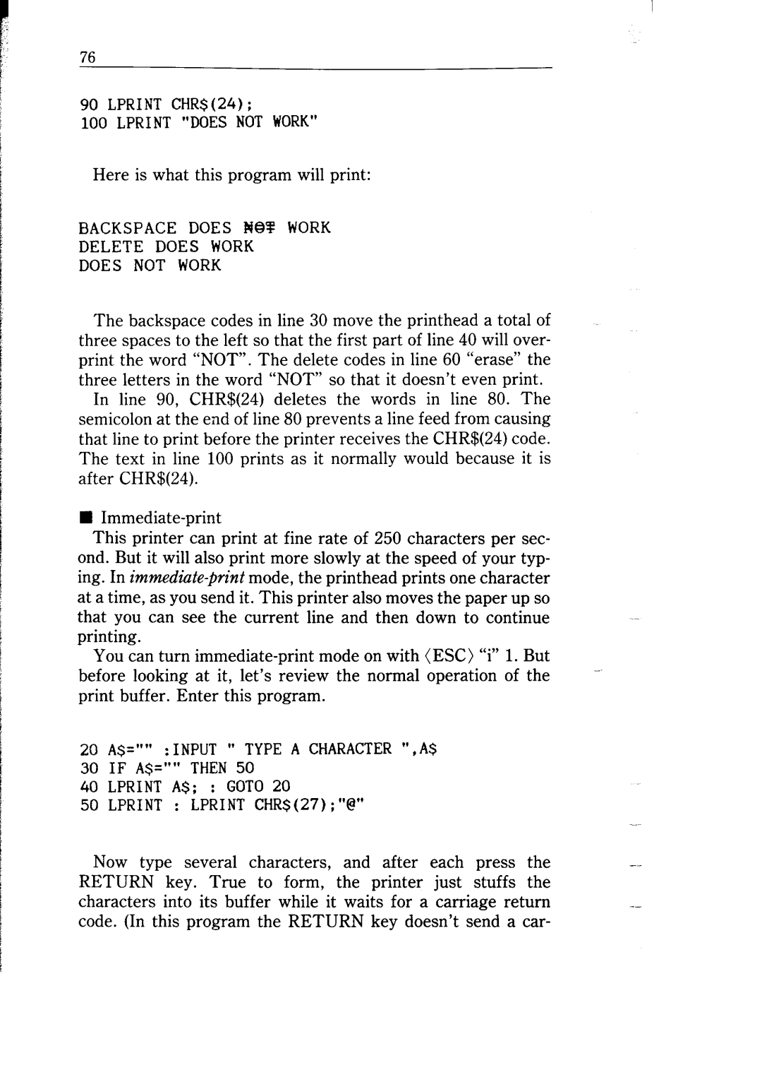 Star Micronics NB-15 user manual Here is what this program will print 