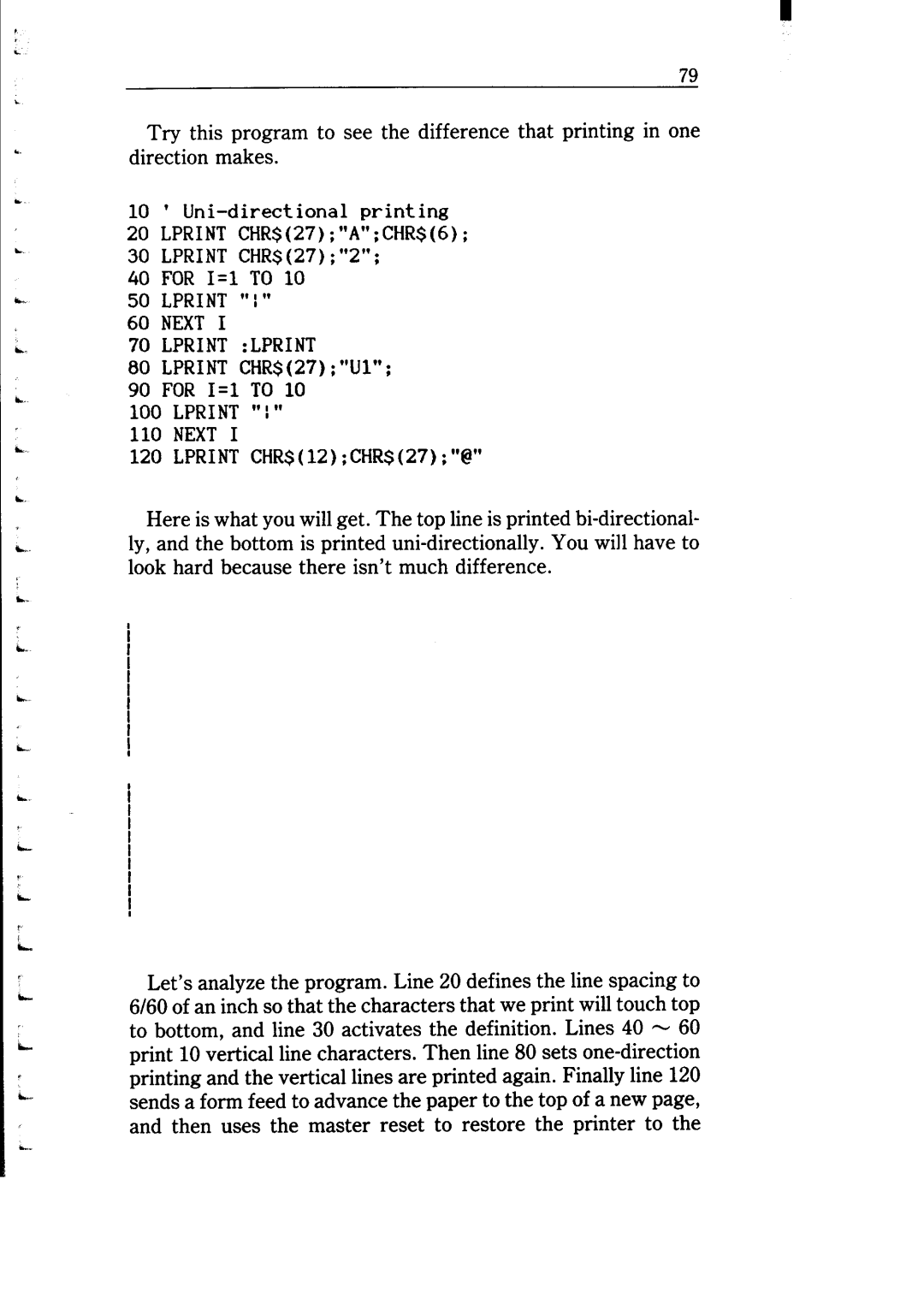 Star Micronics NB-15 user manual Next Lprint Lprint 