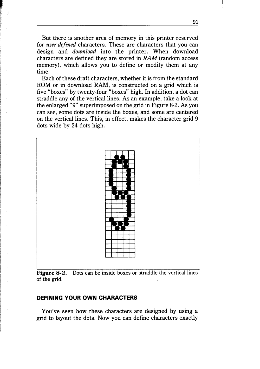 Star Micronics NB-15 user manual Defining Your OWN Characters 