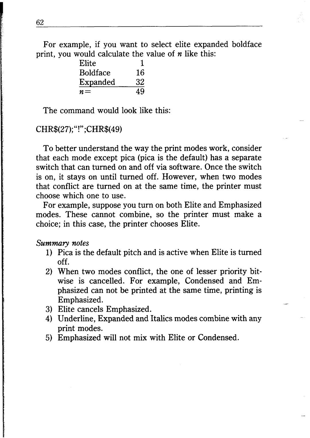 Star Micronics NB24-10/15 user manual Summary notes 