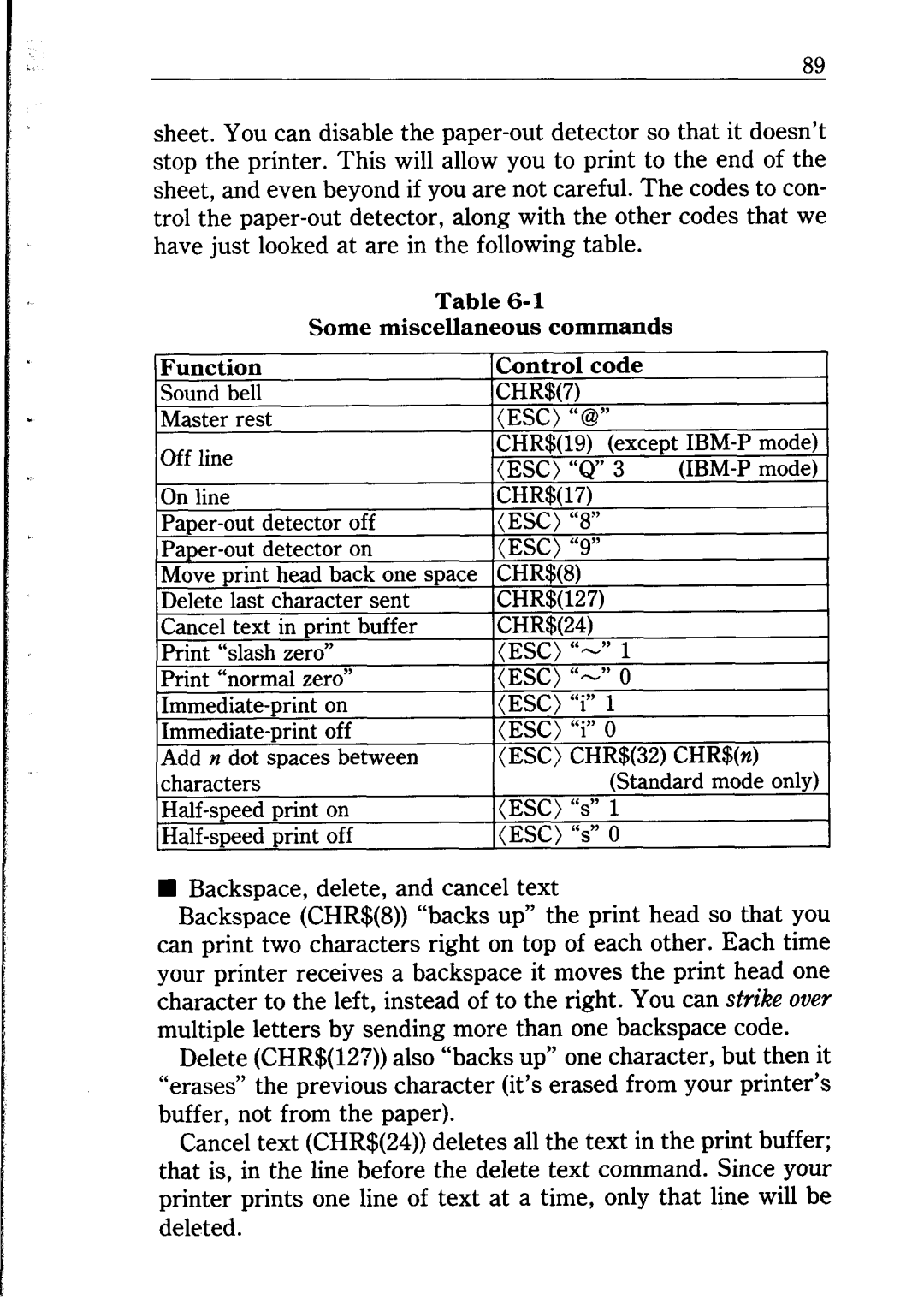Star Micronics NB24-10/15 user manual Some miscellaneous commands 