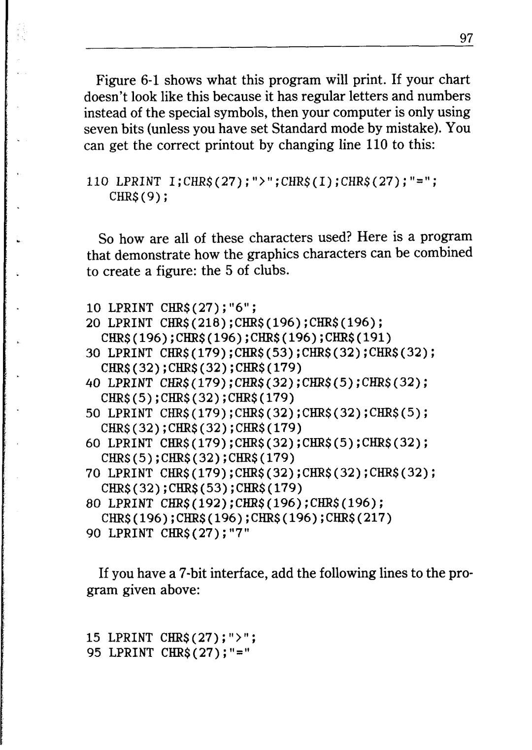 Star Micronics NB24-10/15 user manual Lprint ICHR$27CHR$ICHR$27= CHRS9 