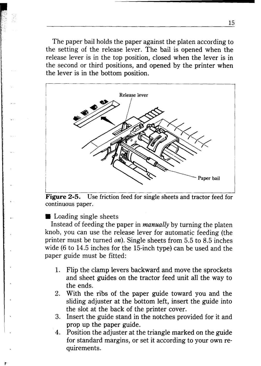 Star Micronics NB24-10/15 user manual Release lever 