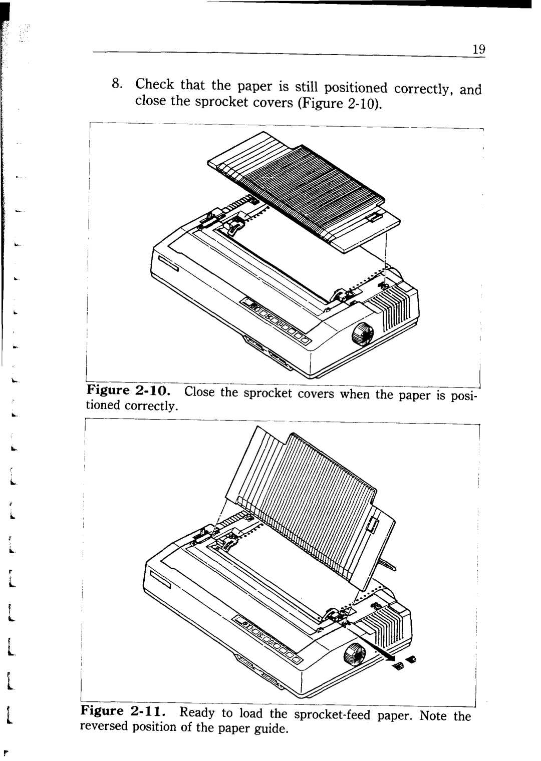 Star Micronics NB24-10/15 user manual Close the sprocket covGGw?pGa tioned correctly 