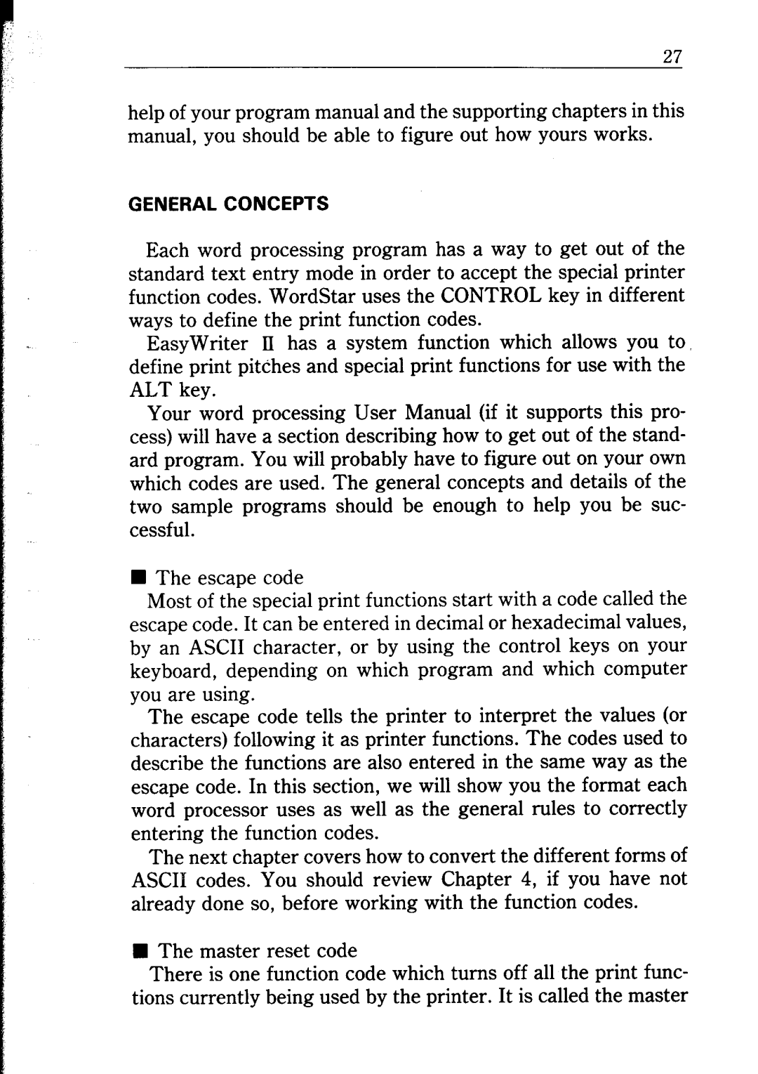 Star Micronics NB24-10/15 user manual General Concepts 