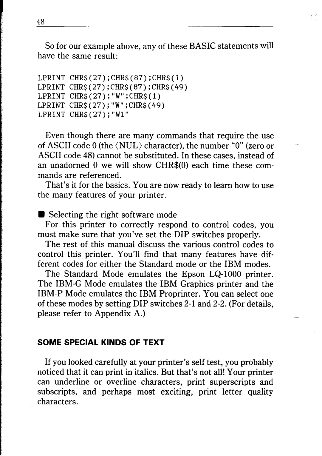 Star Micronics NB24-10/15 user manual Some Special Kinds of Text 