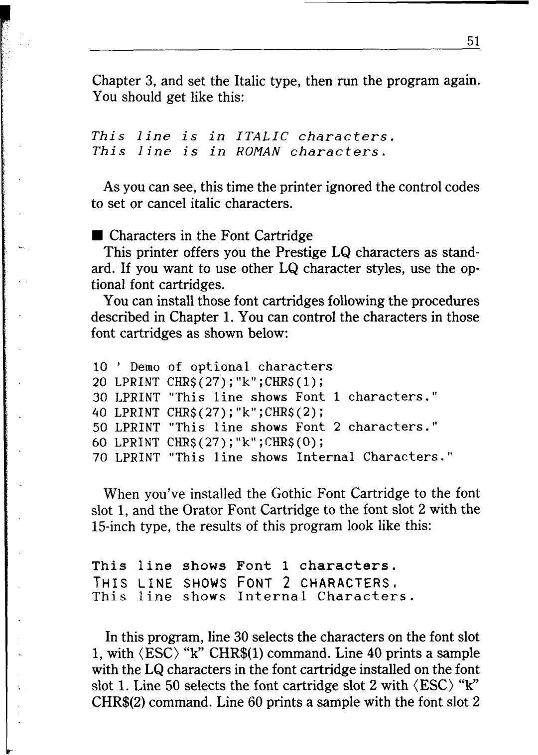 Star Micronics NB24-10/15 user manual This Line Shows Font 2 Characters 