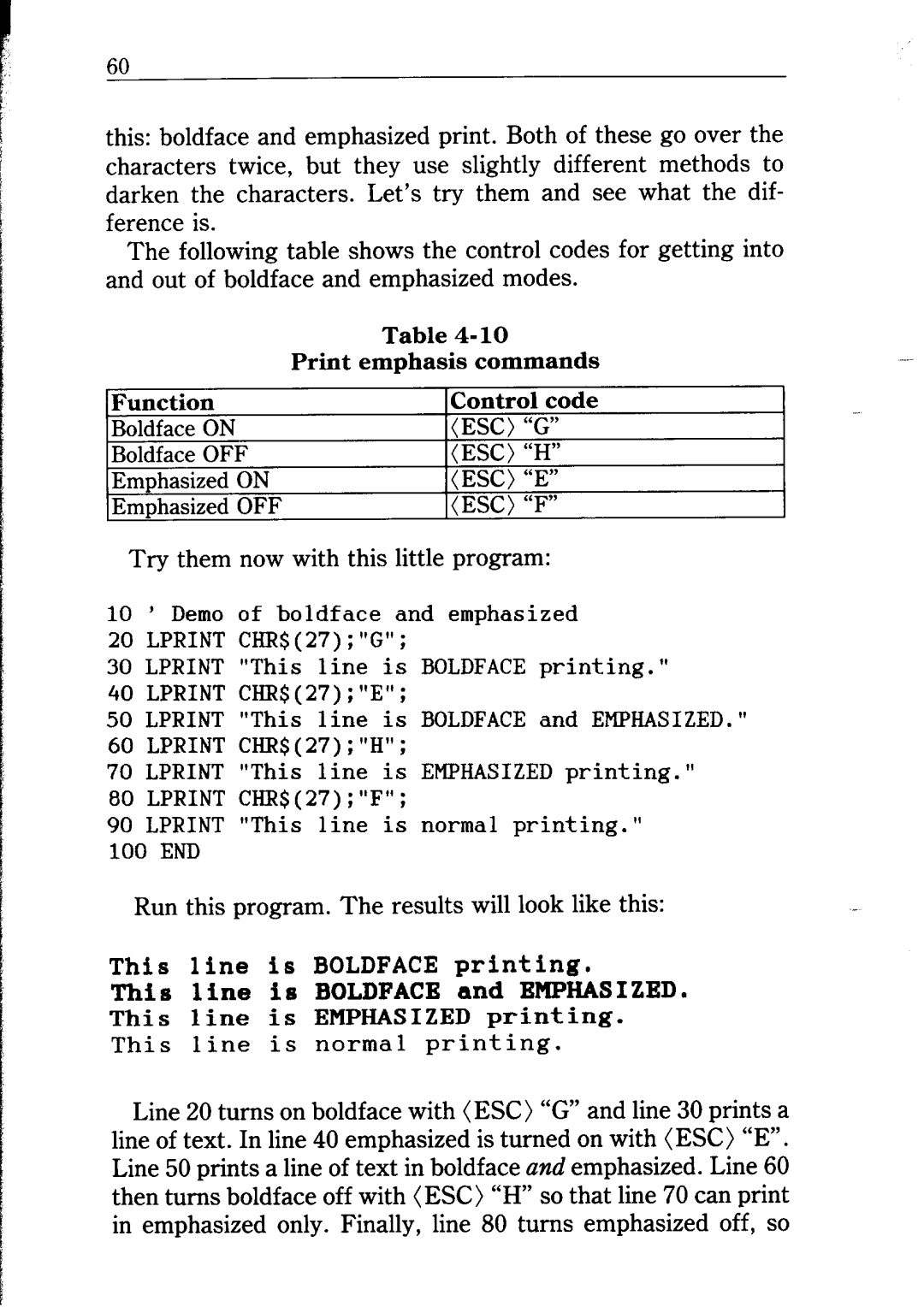 Star Micronics NB24-10/15 Try them now with this little program, Run this program. The results will look like this 