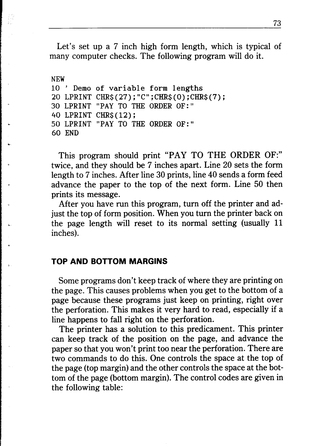 Star Micronics NB24-10/15 user manual Lprint PAY to the Order 