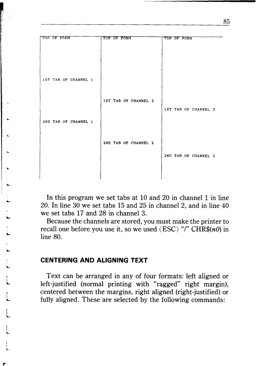 Star Micronics NB24-10/15 user manual Centering and Aligning Text 