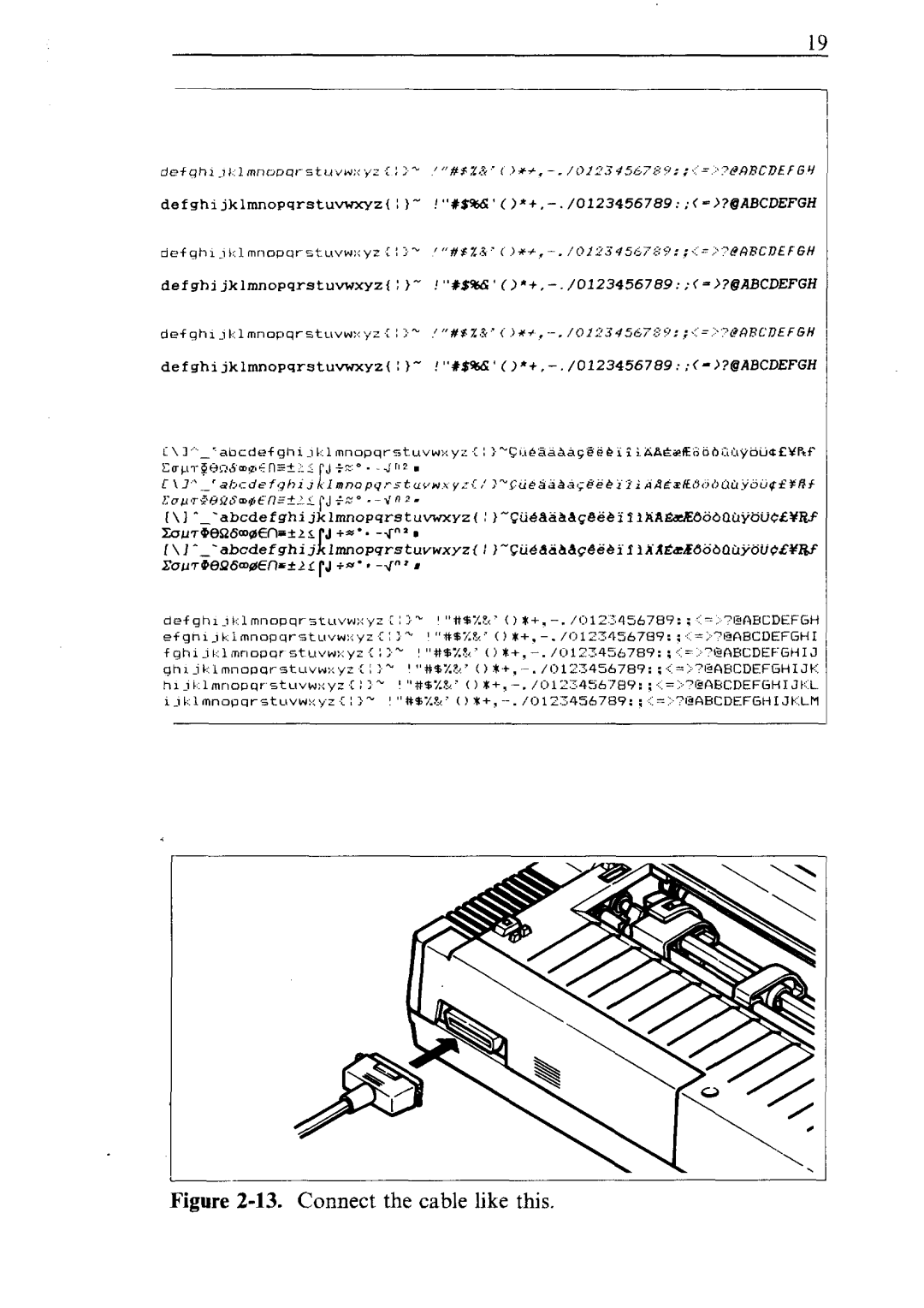 Star Micronics ND-10/15 user manual Connect the cable like this 