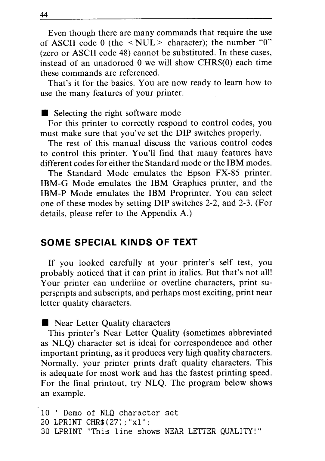 Star Micronics ND-10/15 user manual Some Special Kinds of Text 