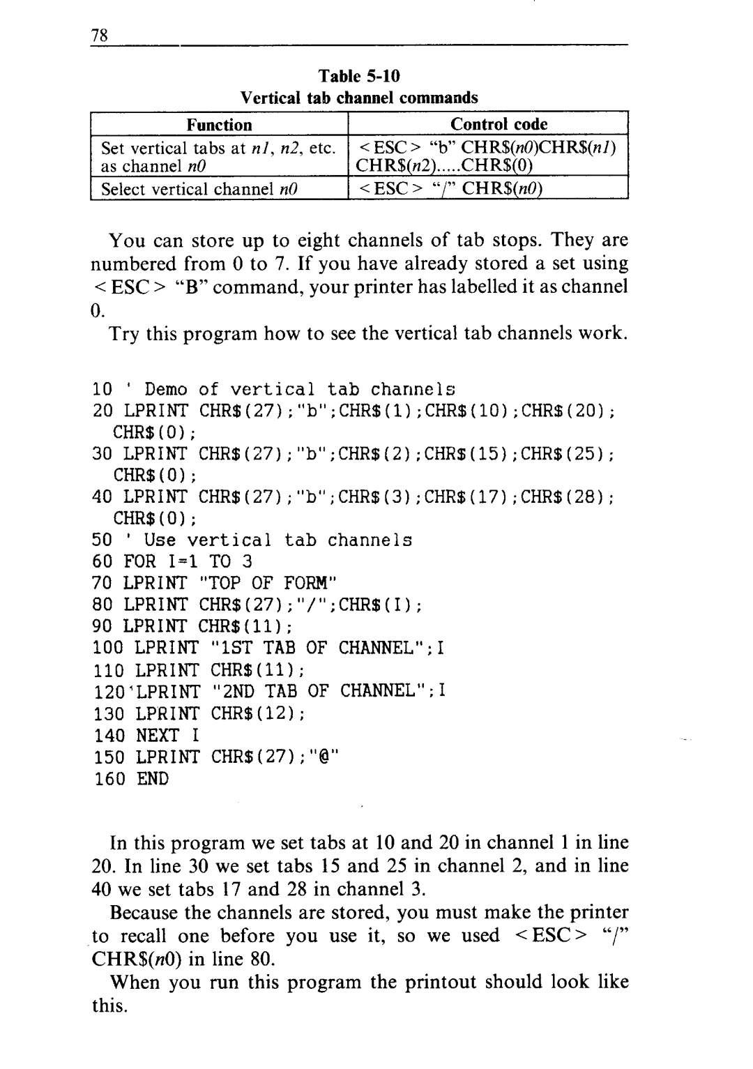 Star Micronics ND-10/15 user manual Lprint TOP of Form 