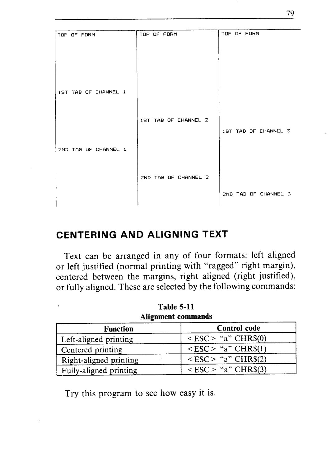 Star Micronics ND-10/15 user manual Center ING and AL .IGNING Text, Ror of Form 