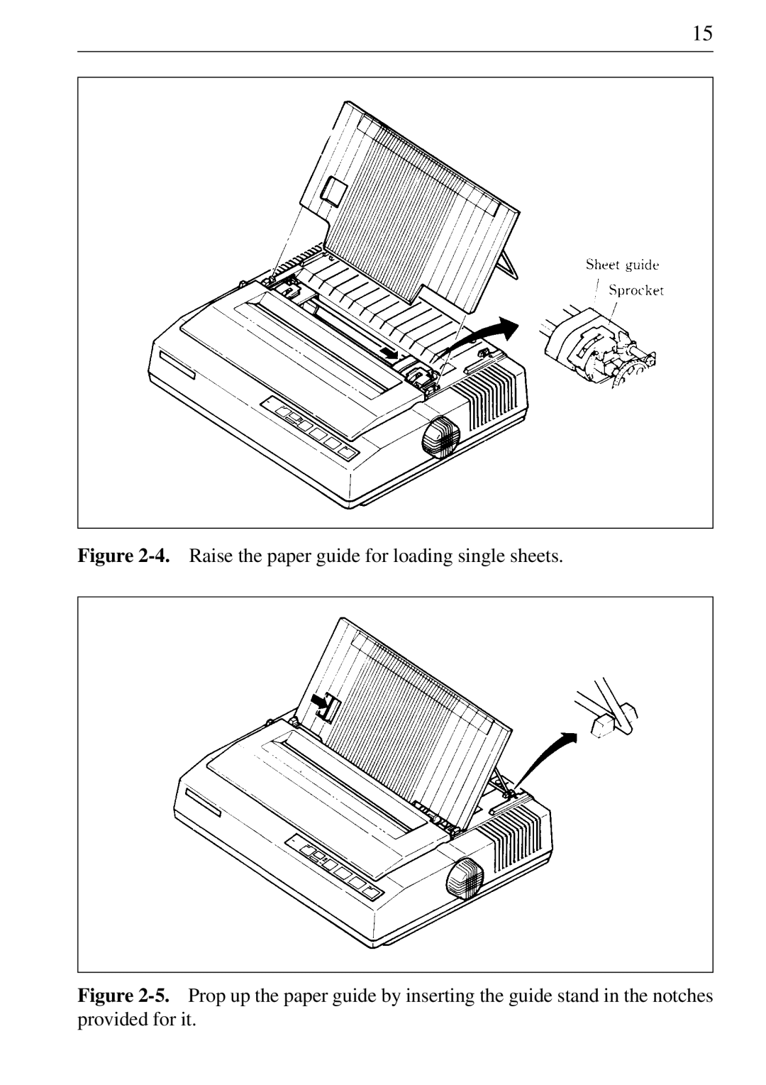 Star Micronics NL-10 user manual Raise the paper guide for loading single sheets 