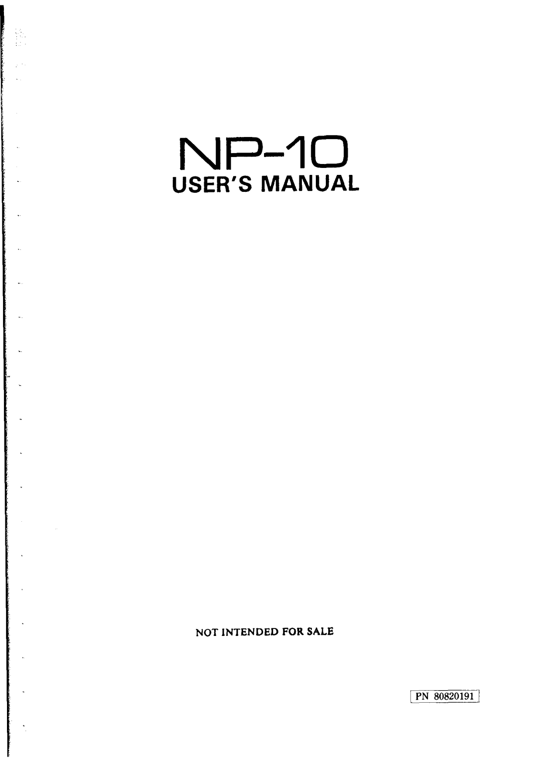 Star Micronics NP-IO manual Np-Io 