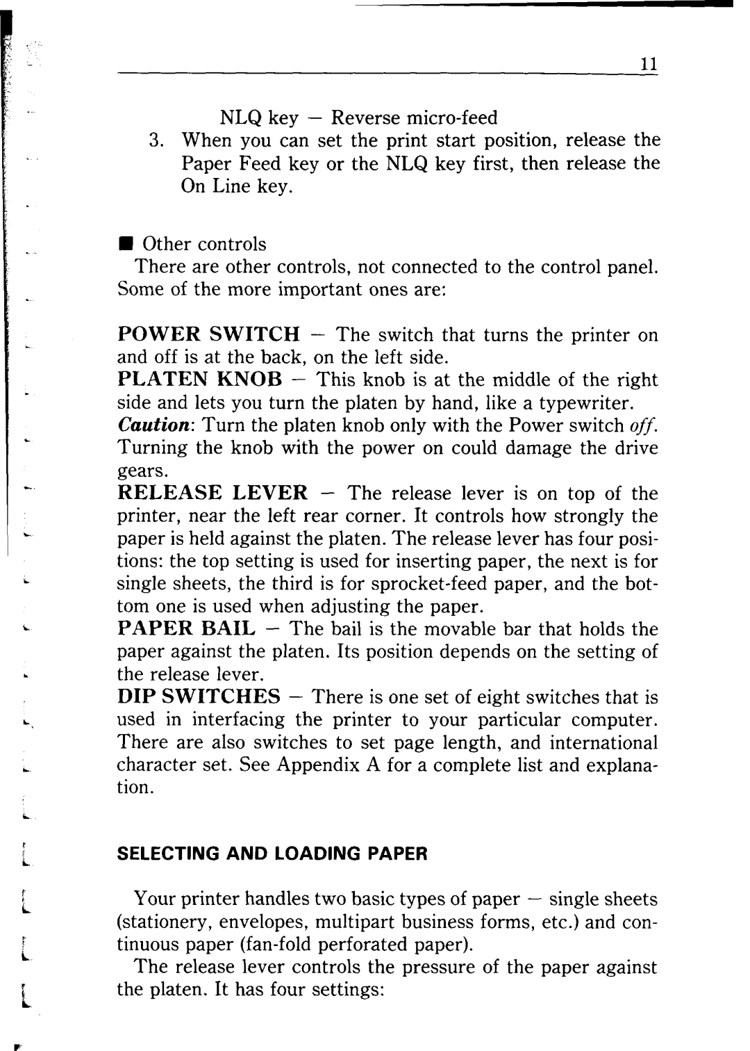 Star Micronics NP-IO manual Selecting and Loading Paper 