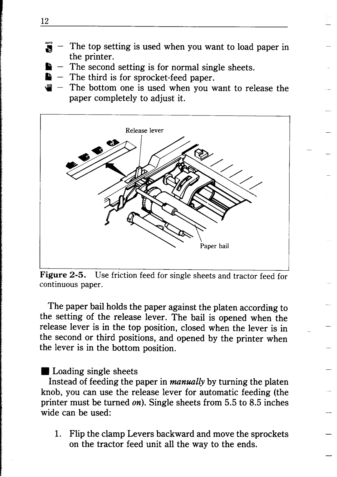 Star Micronics NP-IO manual Release lever 