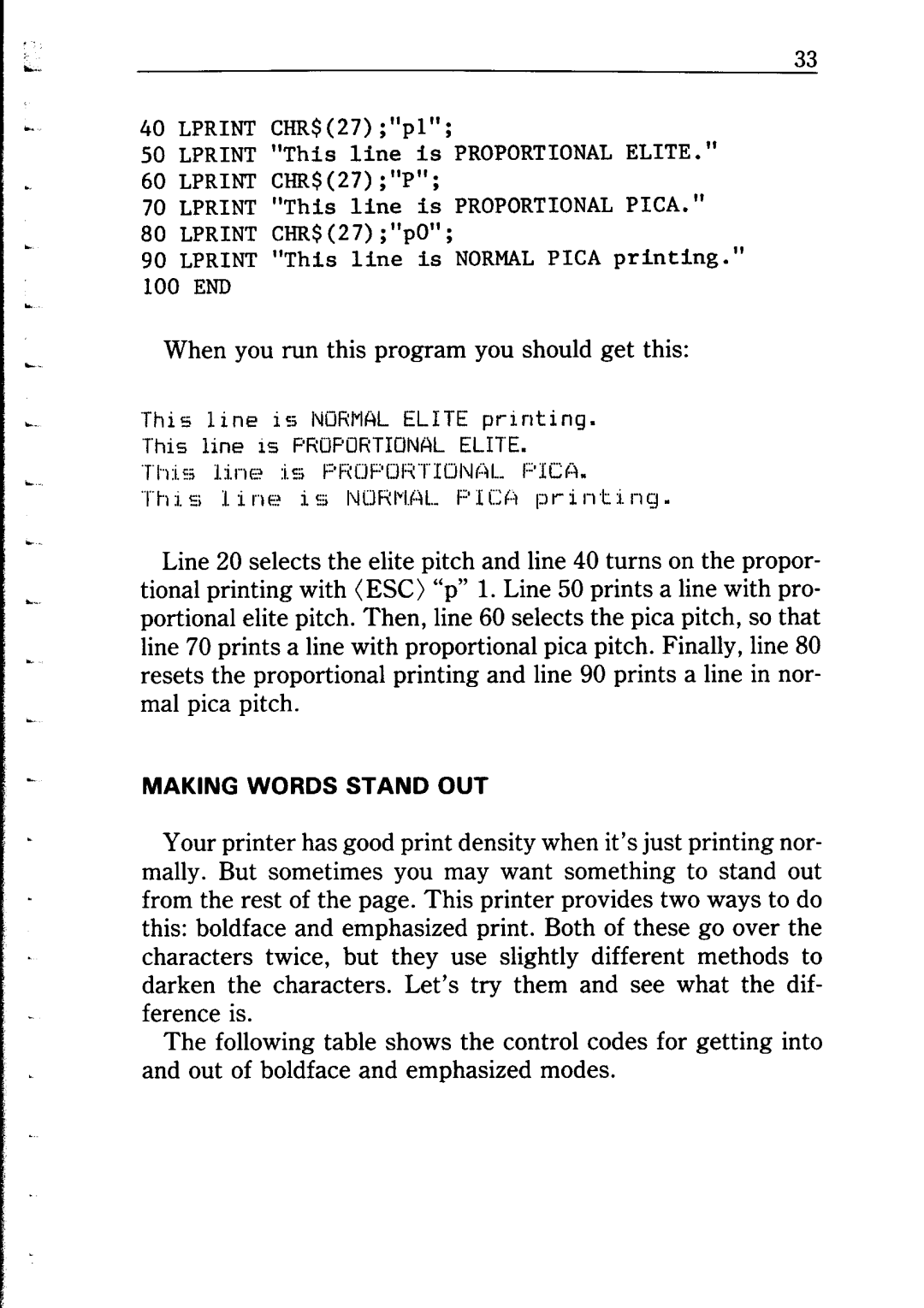 Star Micronics NP-IO manual Making Words Stand OUT 