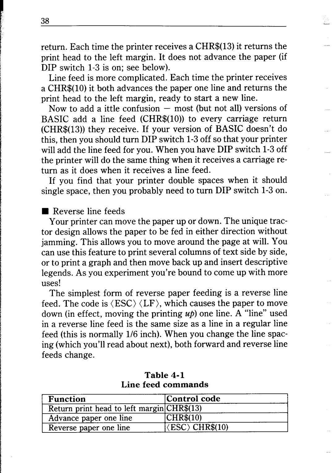 Star Micronics NP-IO manual Line feed commands 