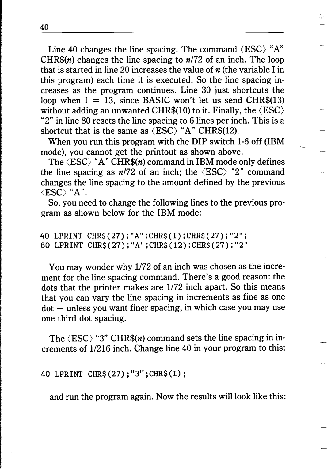 Star Micronics NP-IO manual Run the program again. Now the results will look like this 