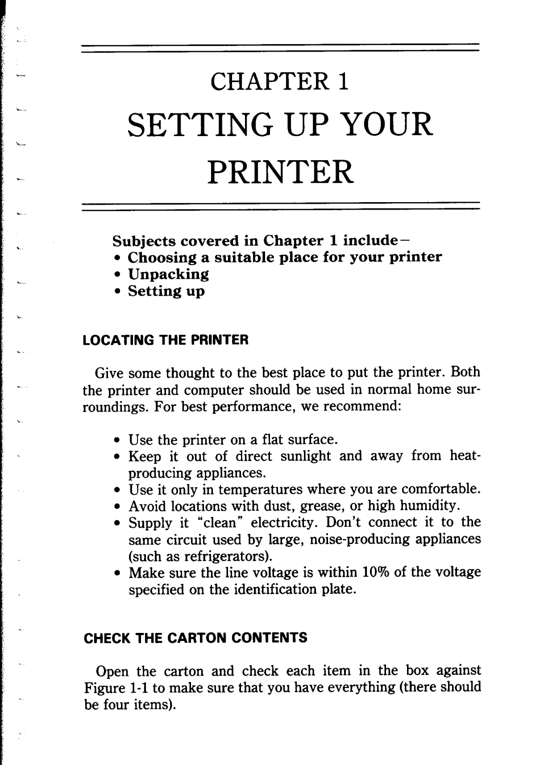 Star Micronics NP-IO manual Setting UP Your Printer 