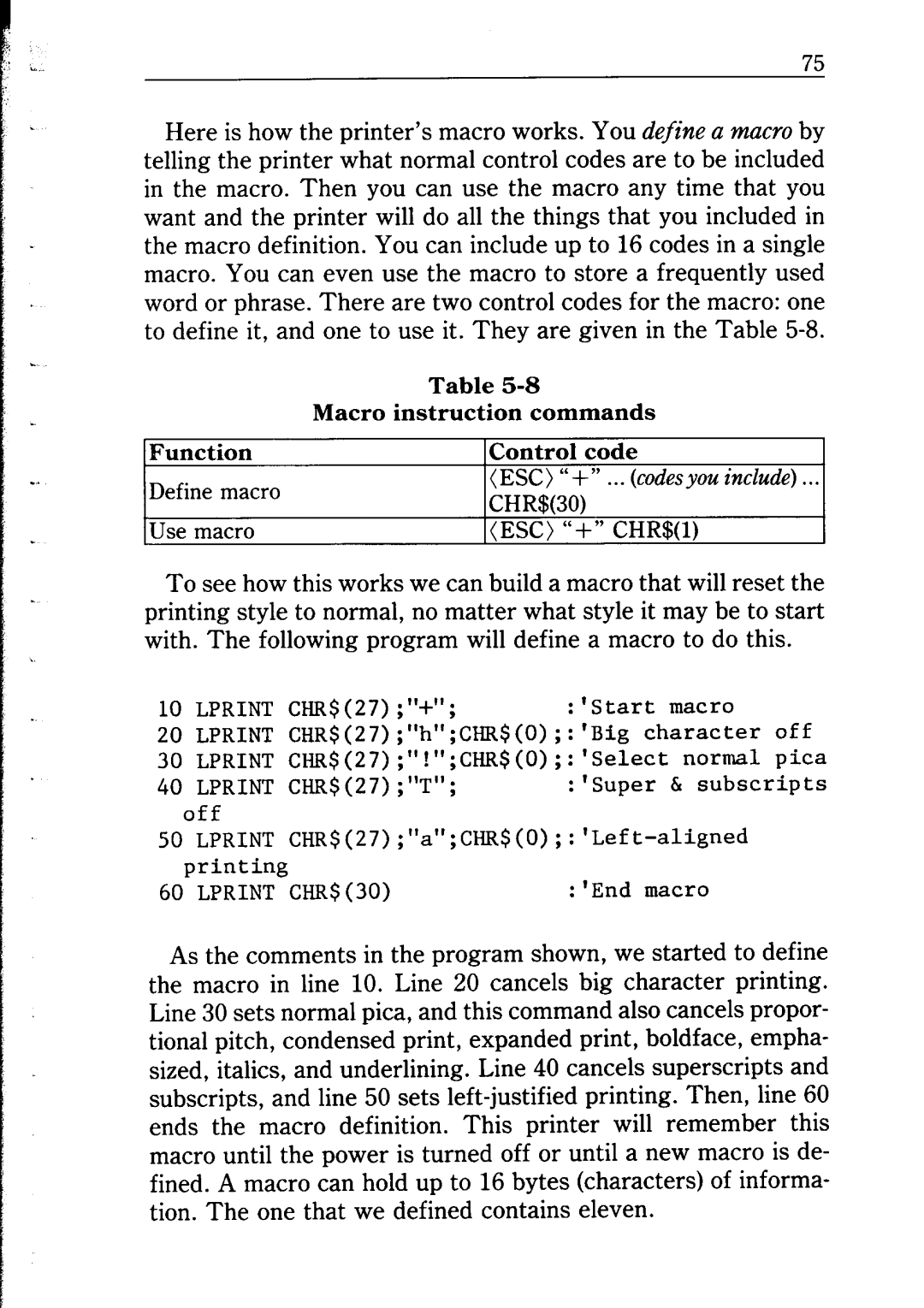 Star Micronics NP-IO manual Chr$So 