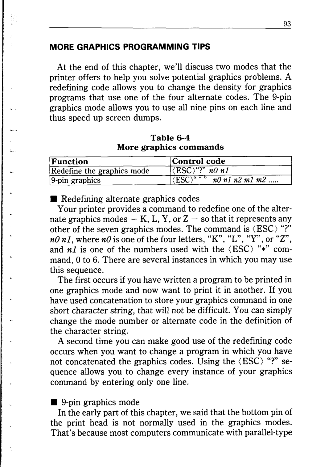 Star Micronics NP-IO manual More graphics commands 