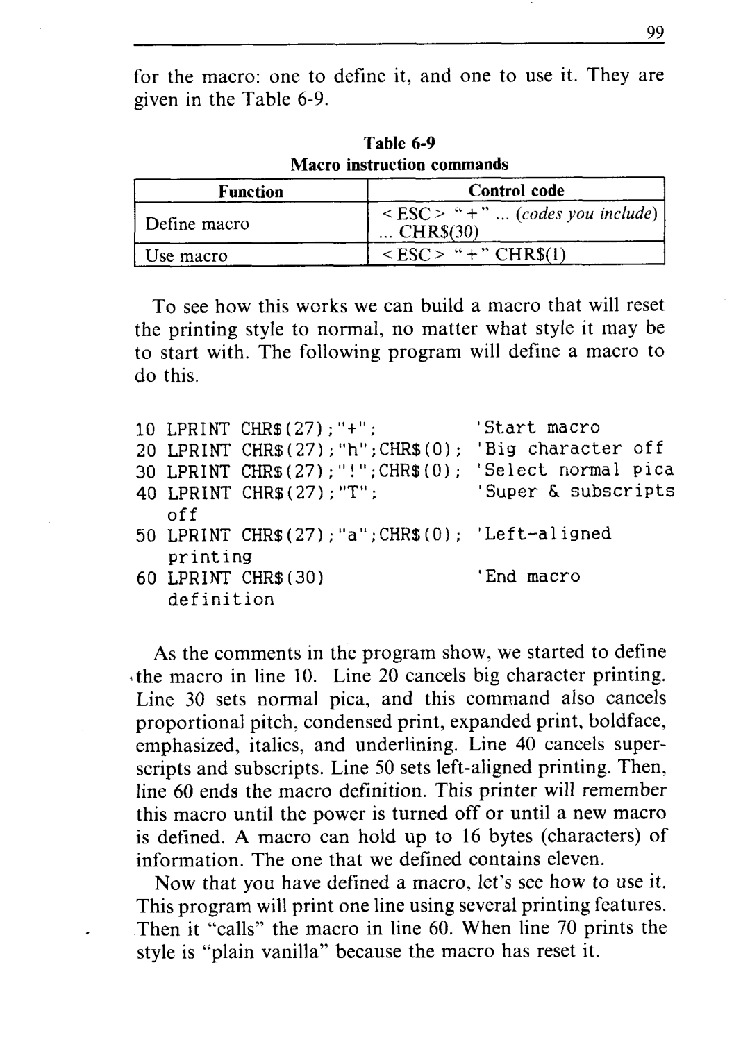 Star Micronics NR-15, NR-10 user manual Define macro Use macro 