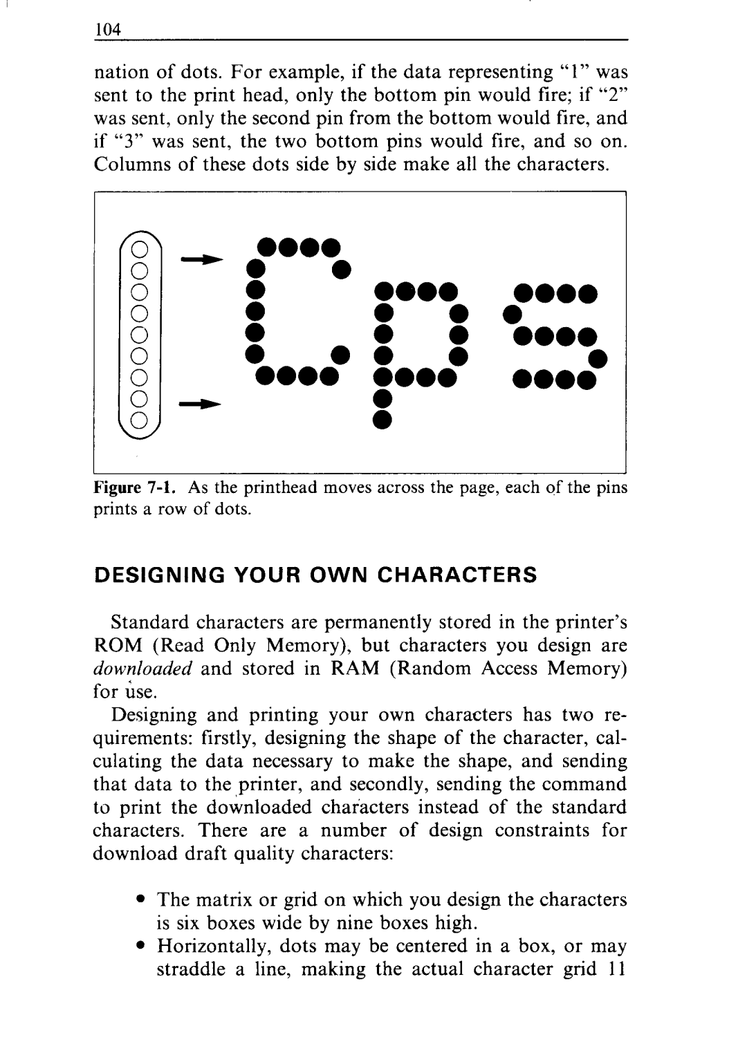 Star Micronics NR-10, NR-15 user manual Designing Your OWN Characters 