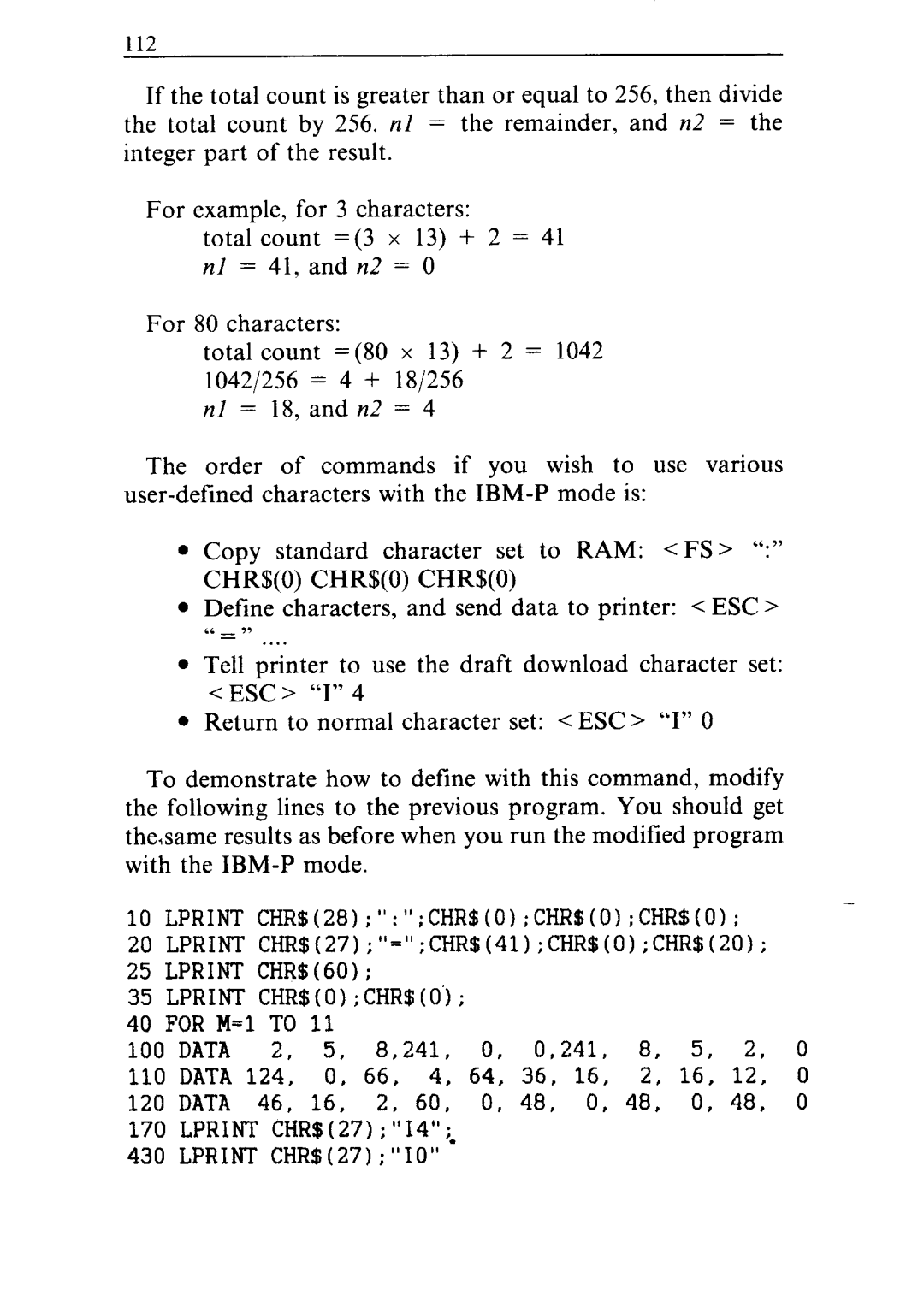 Star Micronics NR-10, NR-15 user manual Lprint CHR$OCHR$OJ 