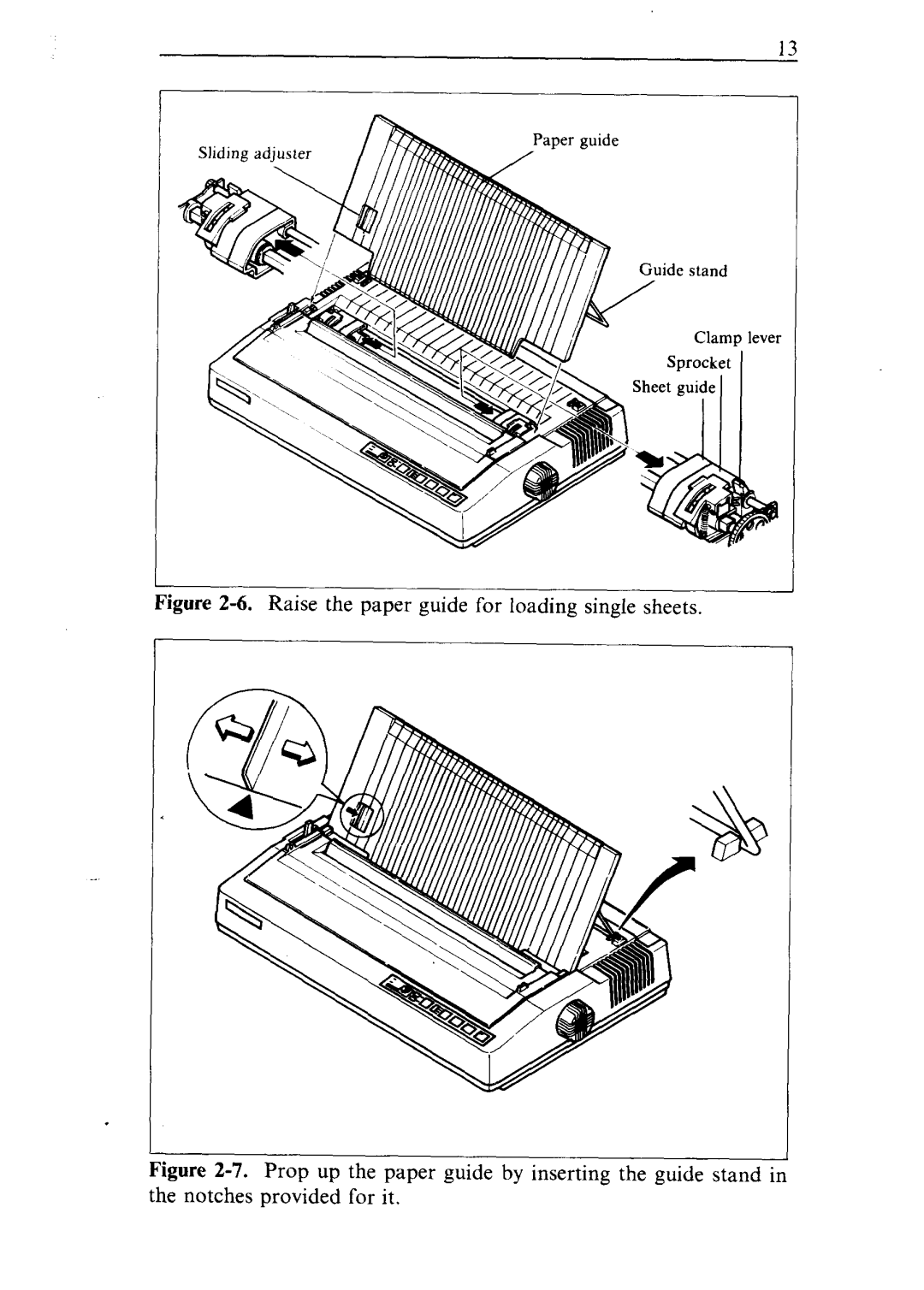 Star Micronics NR-15, NR-10 user manual Raise the paper guide for loading single sheets 