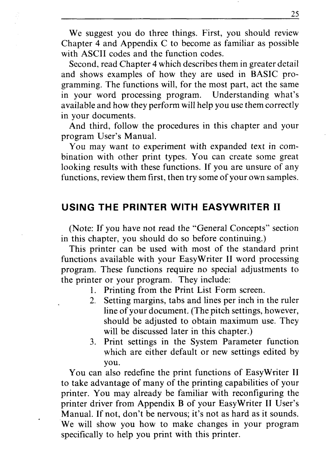 Star Micronics NR-15, NR-10 user manual Using the Printer with Easywriter 