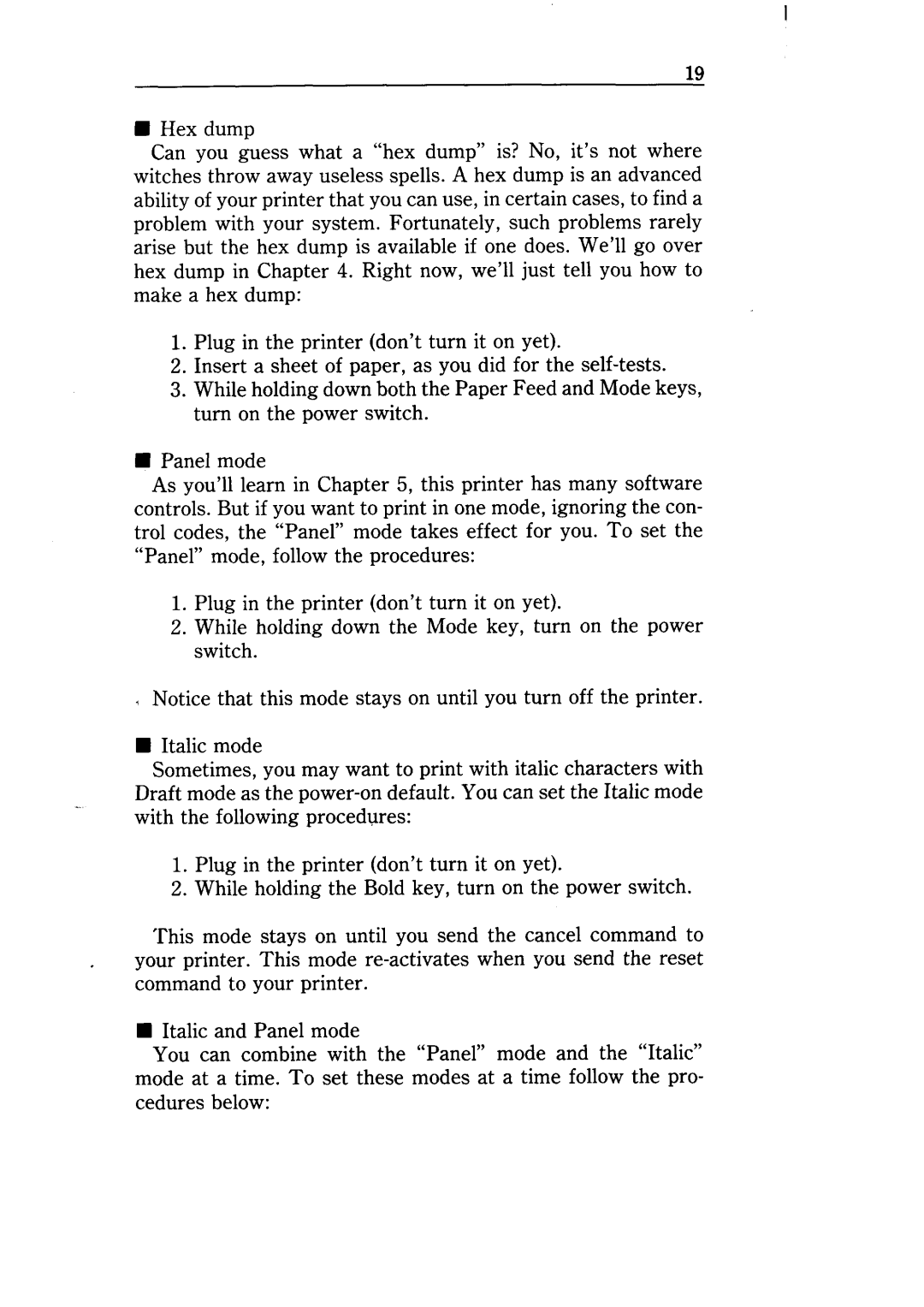 Star Micronics NX-10 user manual 